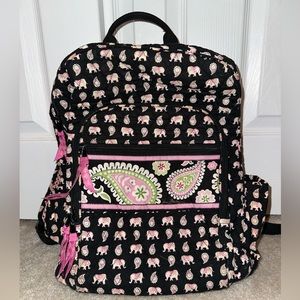 Vera Bradley Pink Elephants Backpack